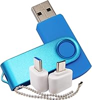 Vista 8 de Mini unidad flash USB de capacidad con 1 OTG (Micro USB) y 1 adaptador tipo C (USB-C) para teléfono móvil (naranja, 256 MB)