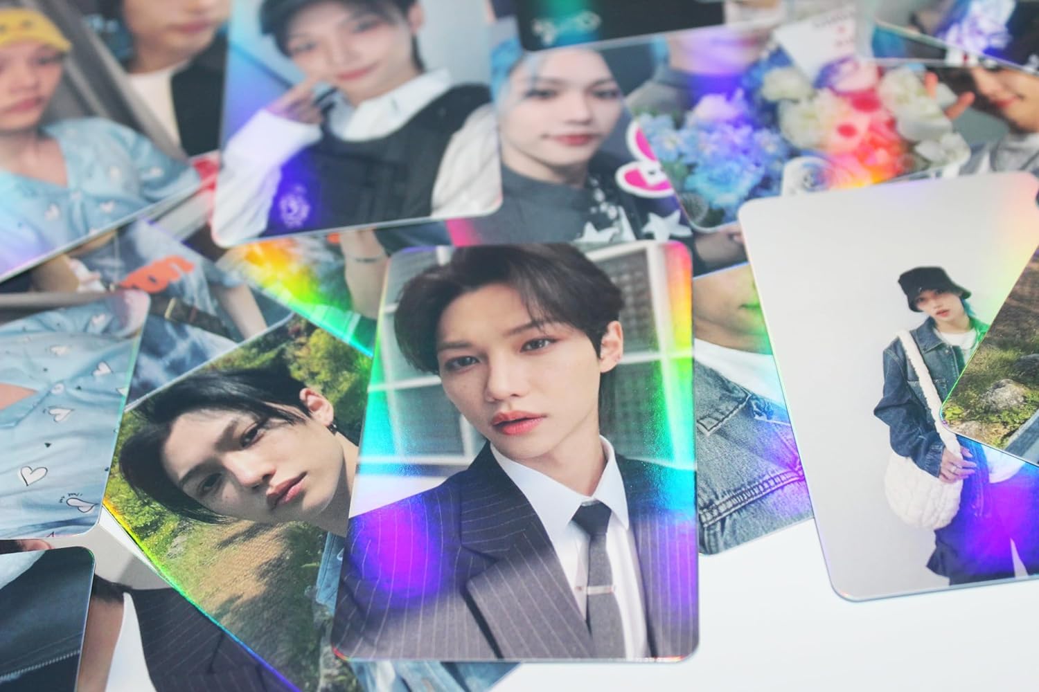Stray Kids Felix Photocard Laser New Album Carta Mini Photo Card Mini Poster Fan Caedeu (Felix-1)