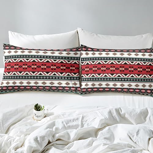 Miniatura 7 de Funda de edredón azteca marrón, juego de ropa de cama bohemio occidental para niños, niñas, adolescentes, bohemio, exótico, indio, funda de edredón