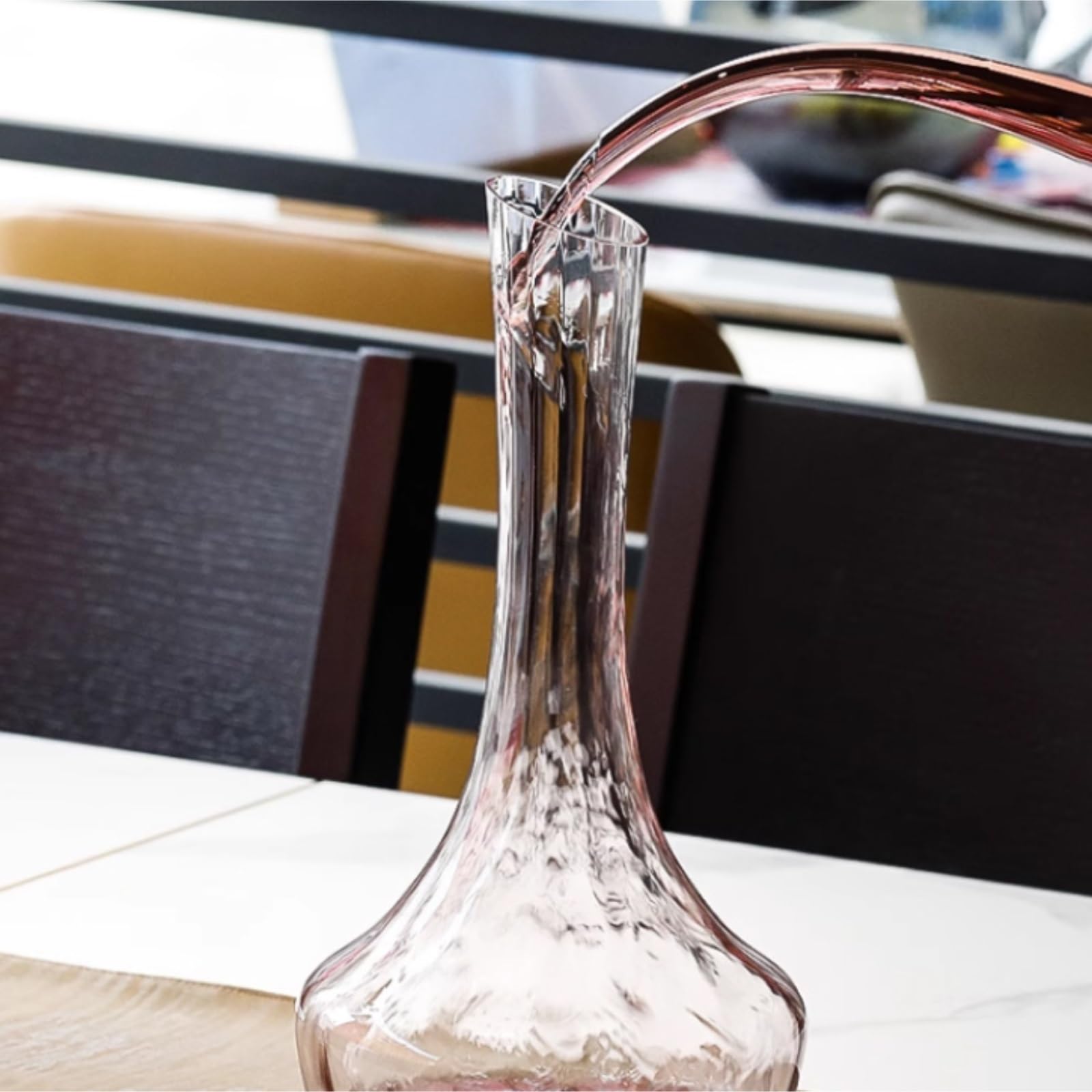 Decantador Profesional Decantador De Vino Cristal, Perfecto For El Hogar, Restaurantes, Fiestas, Forma Borde Recto Amantes del Vino