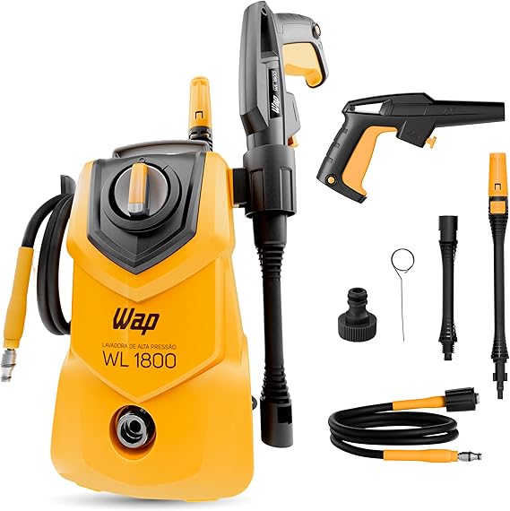WAP Lavadora de Alta Pressão WL 1800 360L/h Portátil, com Jato em Leque e Concentrado 1500psi 1400W 220V Menor preço em WAP Lavadora de Alta Pressão WL 1800 360L/h Portátil, com Jato em Leque e Concentrado 1500psi 1400W 220V
