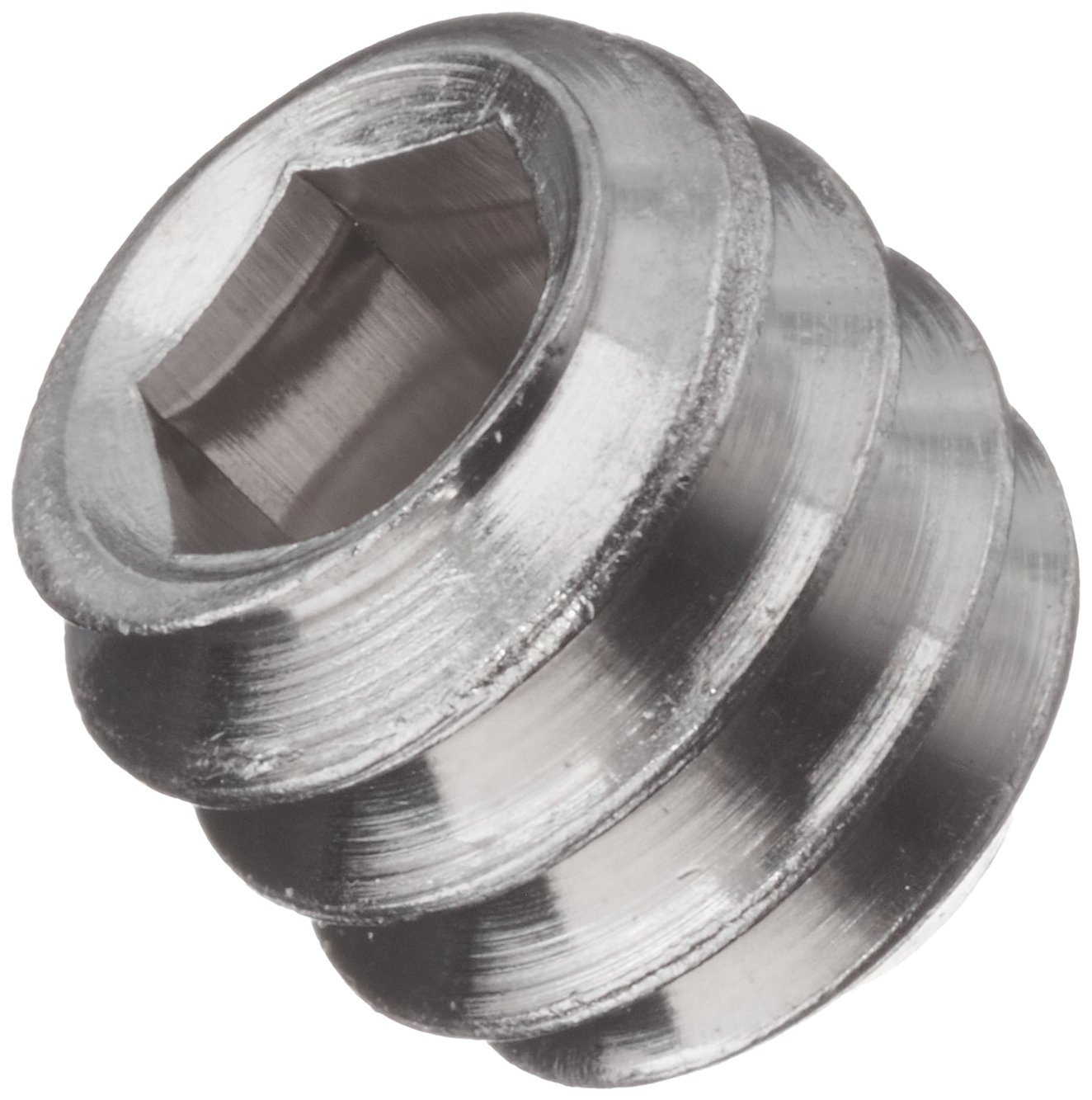 18-8 Stainless Steel Set Screw, Plain Finish, Hex Socket Drive, Flat Point, Meets ASME B18.3/ASTM F880, 5/8