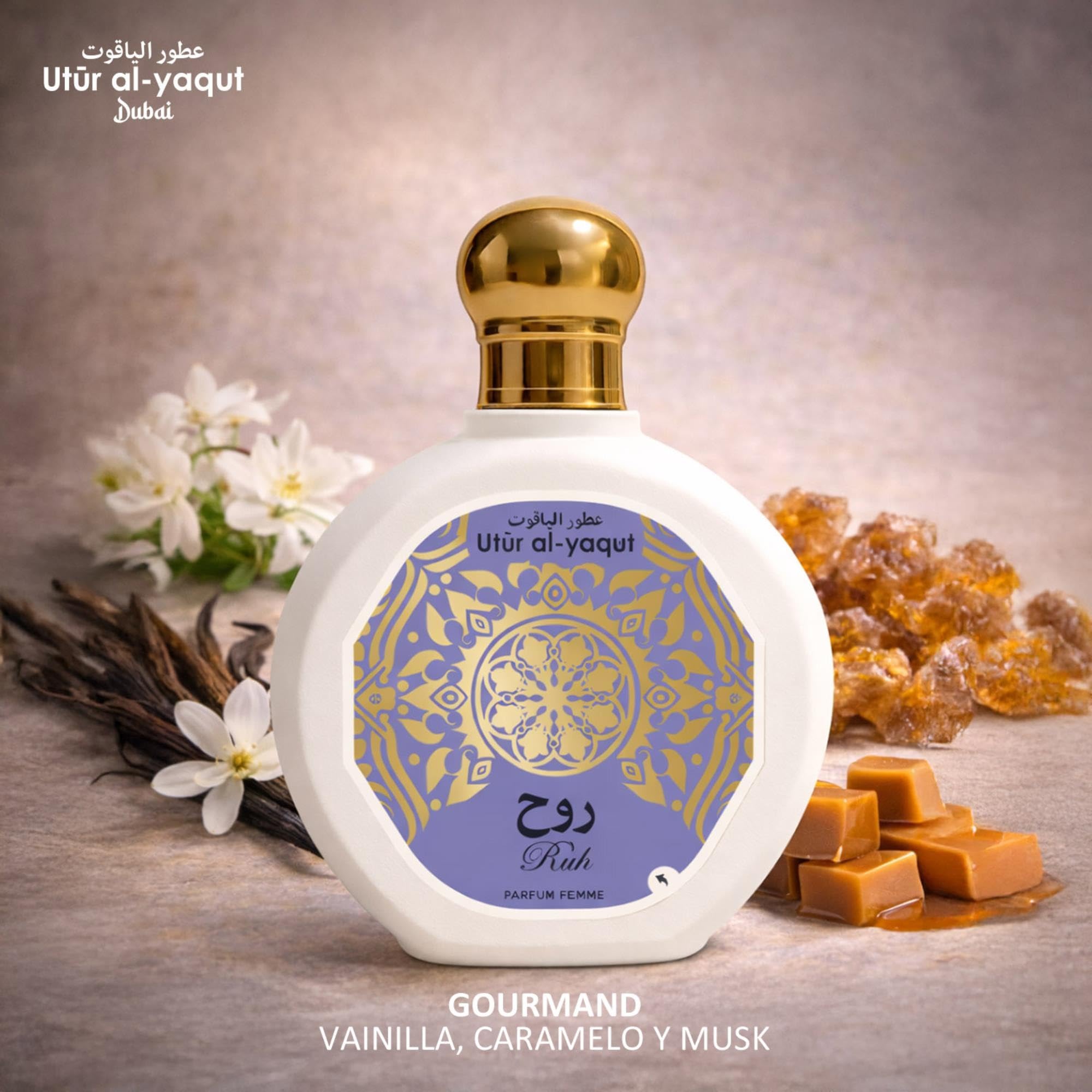 Utur Al-Yaqut RUH - Profumo da donna, EDP, 100 ml, confezione da 4 pezzi