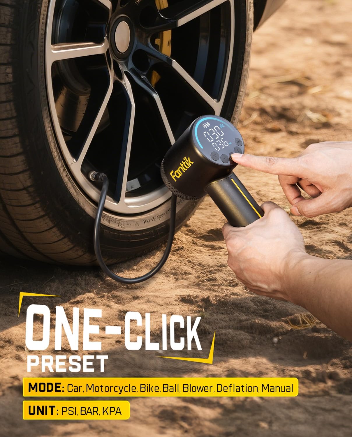 Fanttik X9 Tire Inflator - 2-in-1 Air Pump -6 Fanttik X9 Tire Inflator - 2-in-1 Air Pump -6