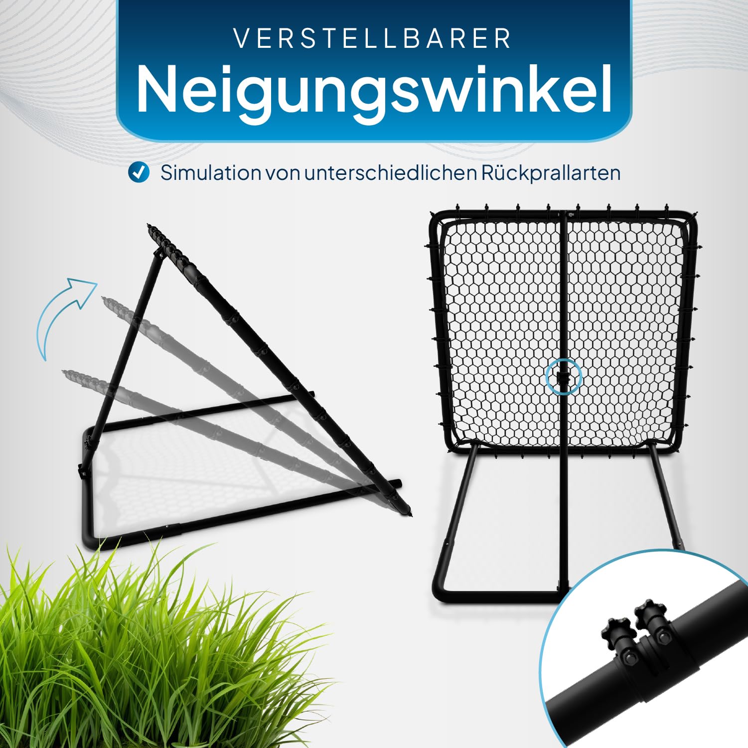 Rimbalzatore Calcio ArtSport Power Pass – Telaio Regolabile 100x100x97 Cm, Pieghevole, Per Allenamento Indoor E Outdoor