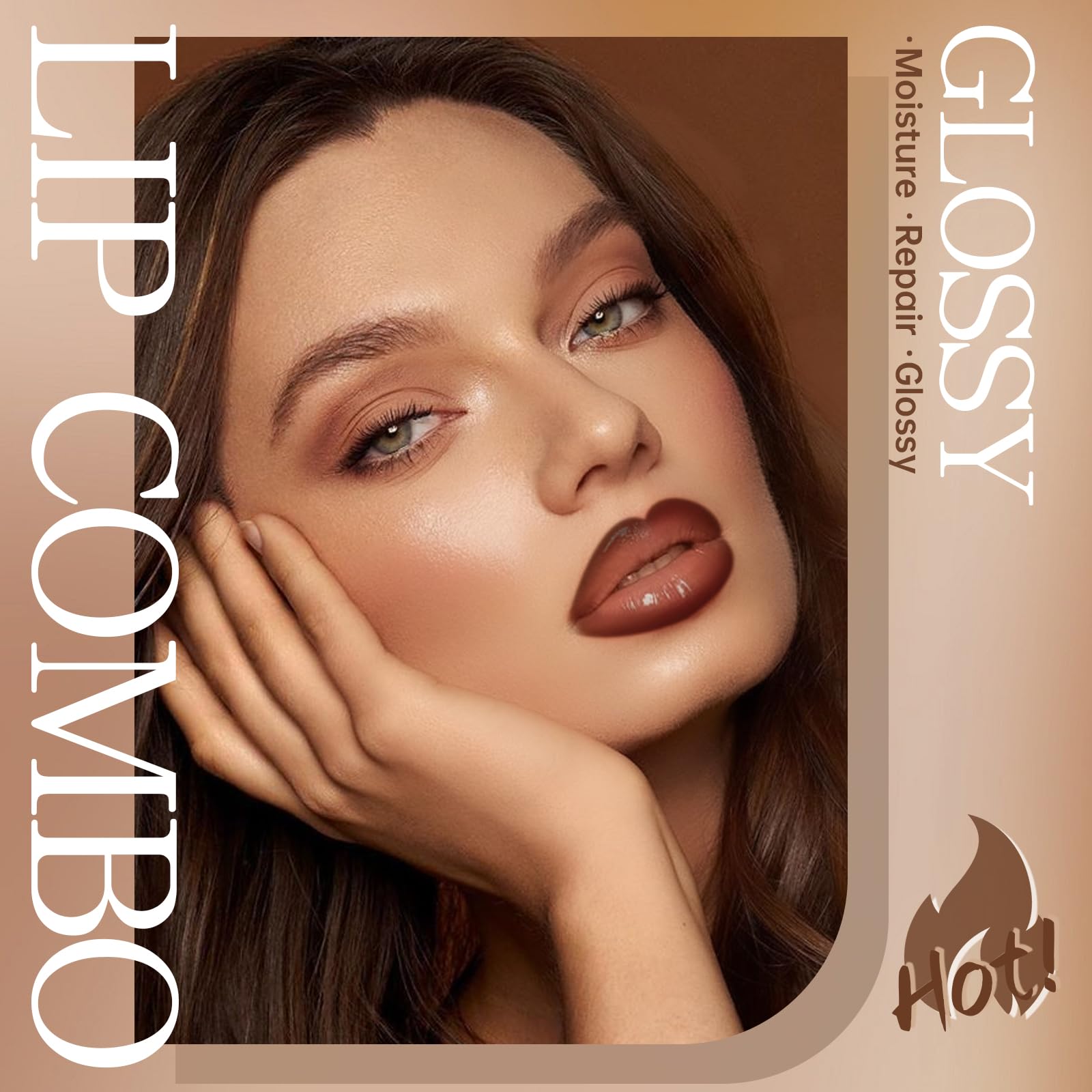 Nude Lip Combo: Gloss & Liner Kit -2 Nude Lip Combo: Gloss & Liner Kit -2