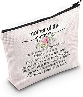 Mother of The Groom Cosmetic Bag Mother of The Groom Gifts from Bride Groom Son Wedding Gift for Mom Makeup Pouch(Mother of The Groom Noun)
