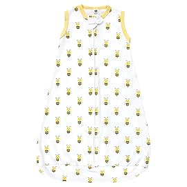 Hudson Baby Unisex Baby Cotton Wearable Sleeping Bag, Sack, Blanket, Daisy Bee Sleeveless, 0-3 Months