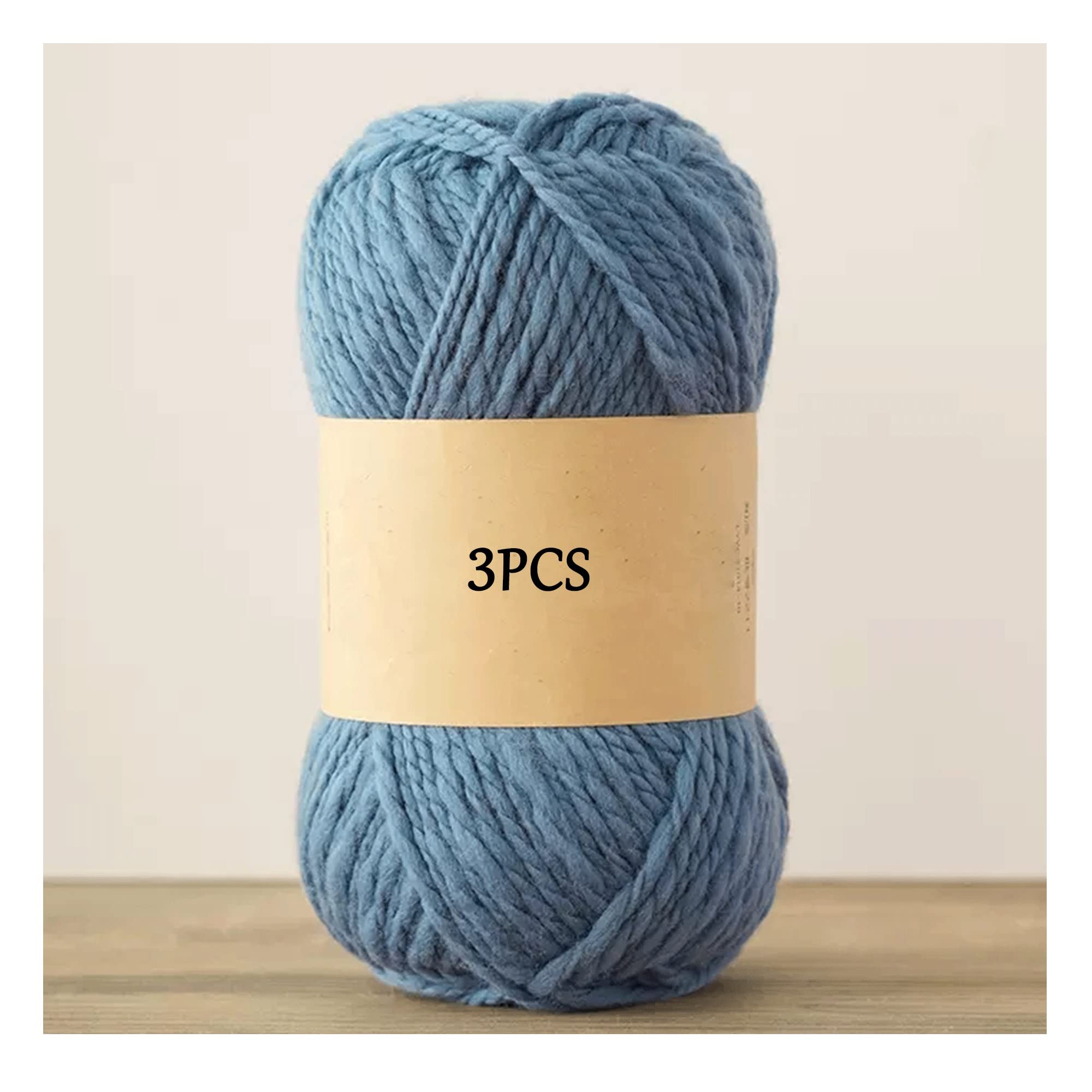 Amazon | 編み物用チャンキーヤーン3本、洗濯可能、手編み用DIYチャン