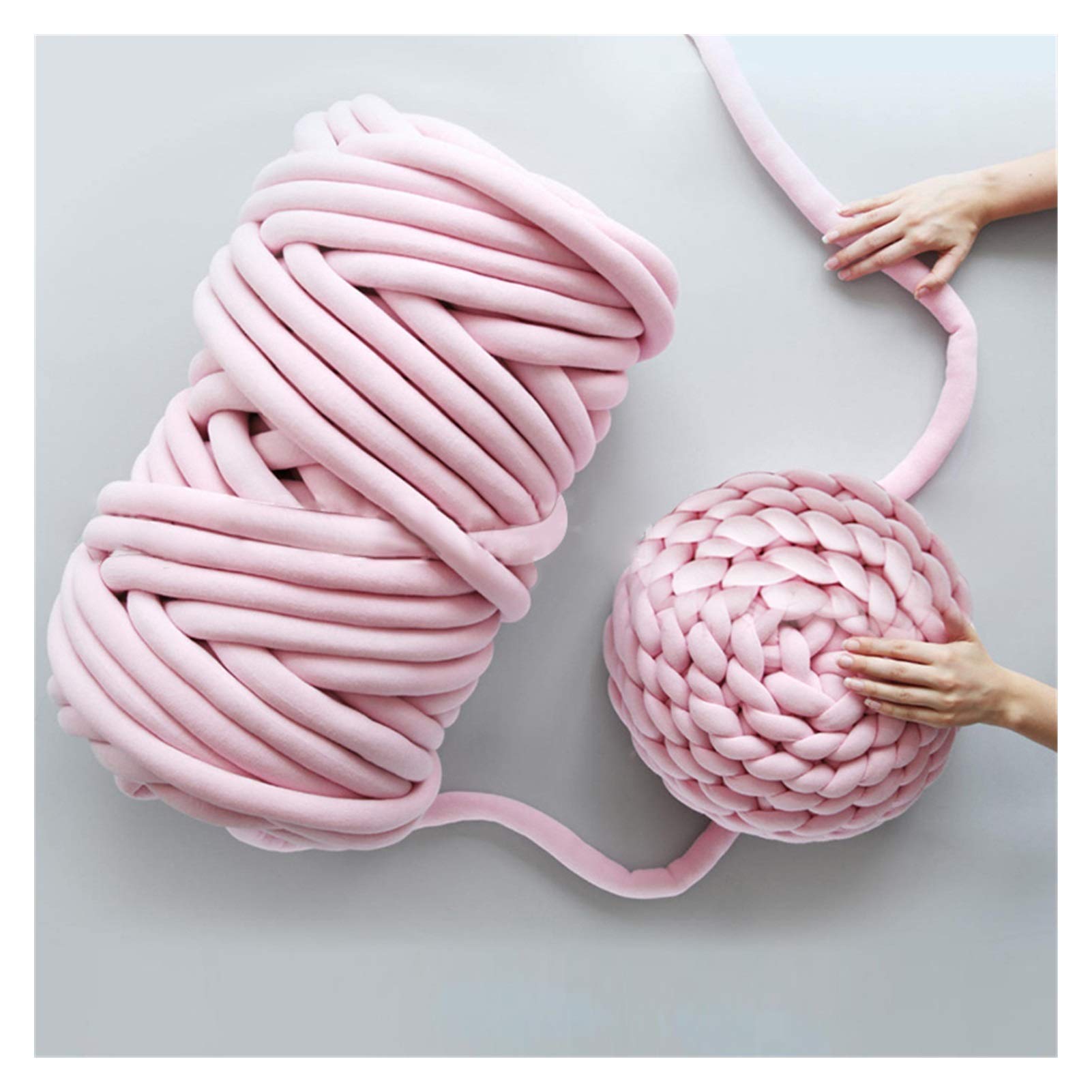 Szorstkie ramiona, szorstkie przędzy Wielokolorowa gruba włóczka bawełniana do robótek ręcznych i szydełkowania(Blue 0.5kg)