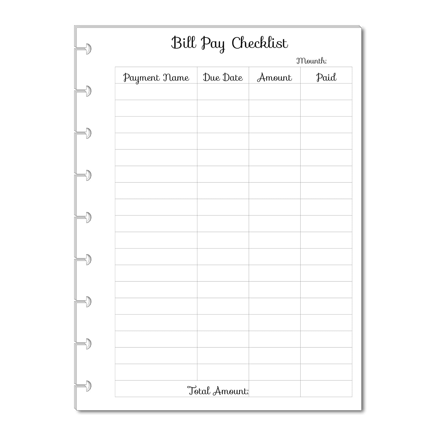amazon com monthly bill pay checklist for 9 disc classic happy planner classic happy planner budget planner planner sold separately handmade products