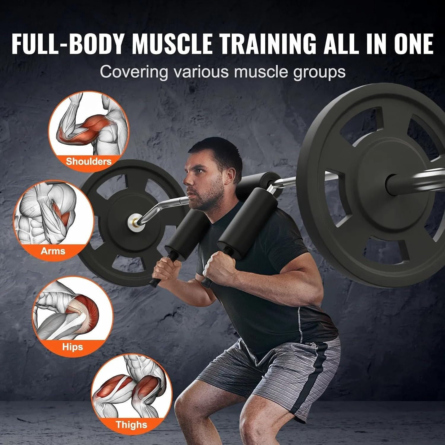 Barra De Sentadillas De Seguridad, Barra De Sentadillas De Fitness De 700 Libras, Accesorio De Barra De Sentadillas De Seguridad Con Almohadillas Para Hombros Y Brazos, Barras De Peso De 28 Mm De