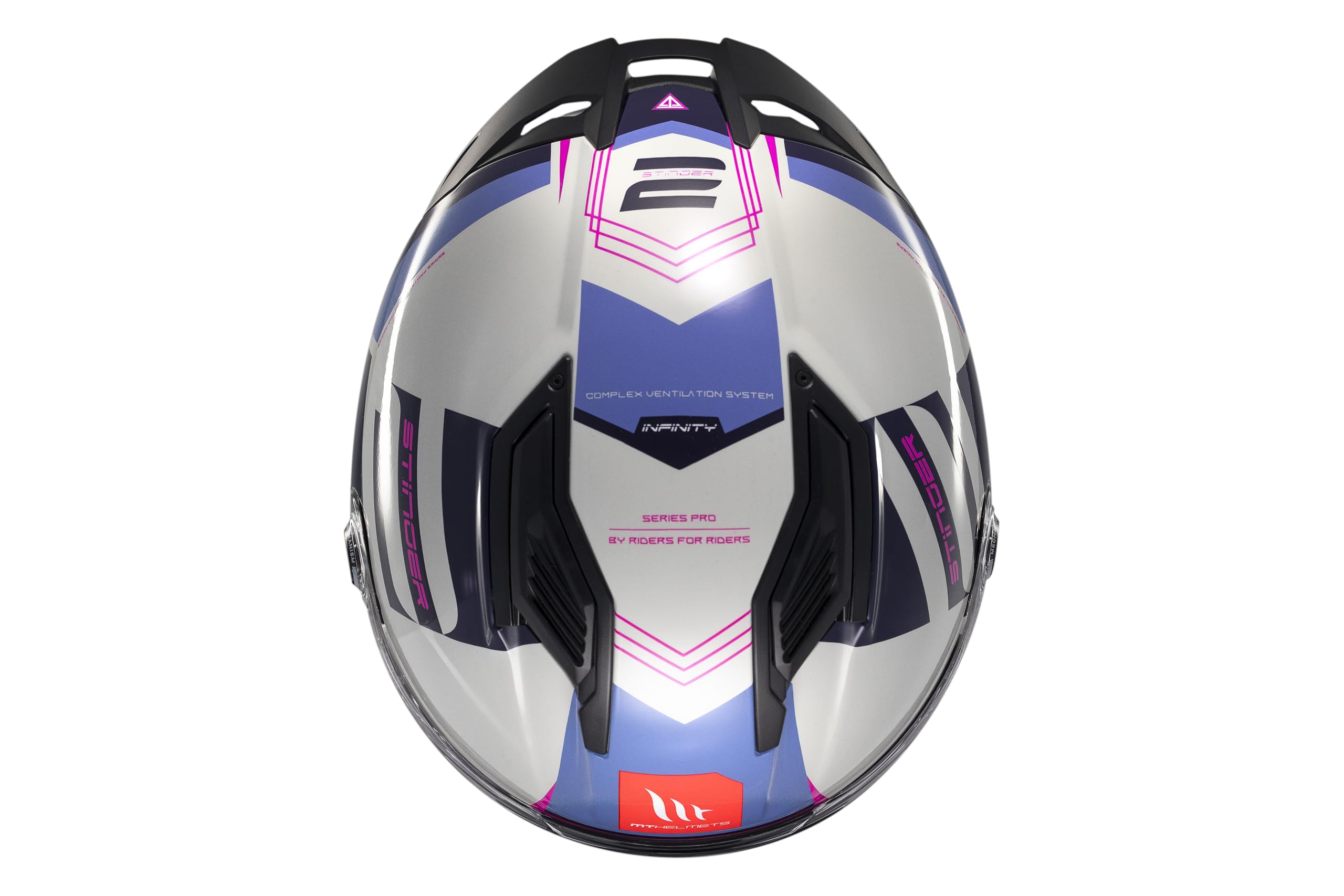 MT Helmets Stinger 2 – Casco Moto Integral Deportivo con Pantalla Antivaho Compatible con Pinlock, Visor Solar Full Vision, Interior Lavable y Calota HIRP | Homologado ECE 22.06 & DOT