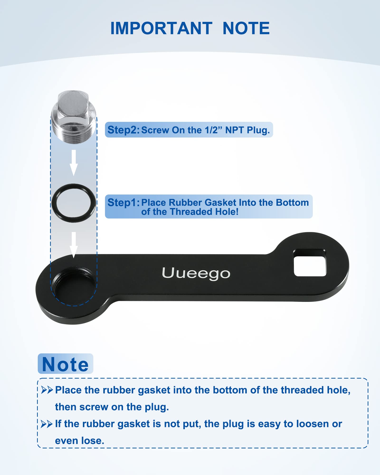 uueeGo NonCorrosive Aluminum Boat Drain Plug Wrench