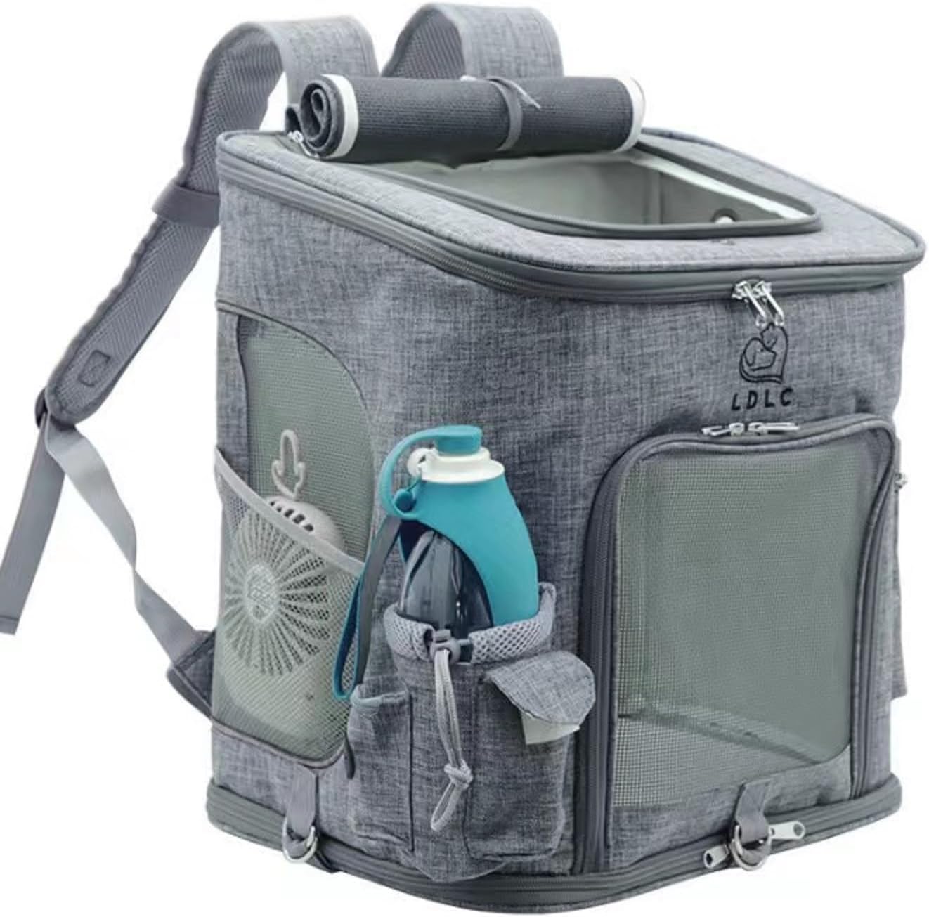 Cat Carrier Backpacks, Cat Backpacks for Carrying Cats, Airline Approved Pet Carriers for Small Dogs, Dog Travel Backpack Carrier, Cat Bag Carrier for Kitten Puppy Bunny up to 22lb (Grey)