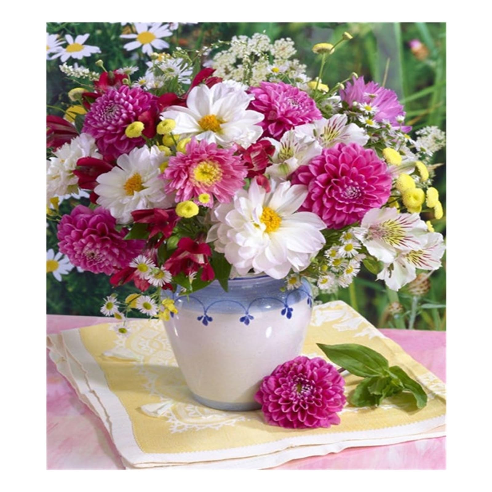 Graiting 1pc Flower In Vase Canvas Paintings Plants Wall Art Posters And Prints Landscape Pictures Room Decor(H,A4 21X30cm no frame)