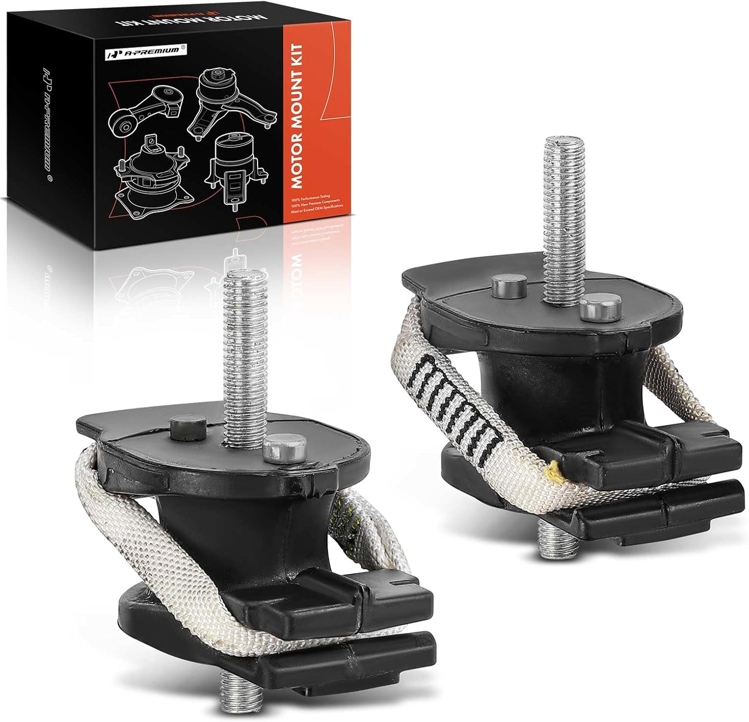 A-Premium Engine Motor and Transmission Mounts Compatible with BMW 320i 12-18, 330i 17-18, 328i 12-16, 328d 14-17, 228i/428i 14-16, 230i/430i 17-19, Automatic Transmission, 2-PC Set