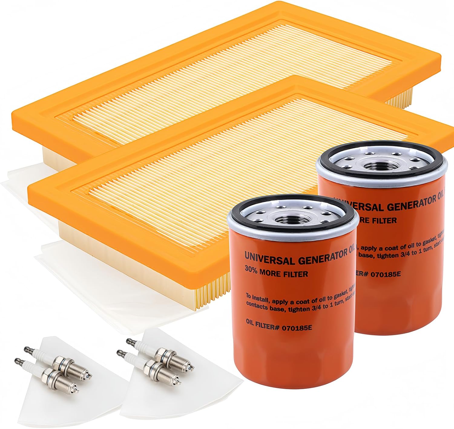 6485 Maintenance Kit 2-Pack for 16-26kW Air Cooled Standby Generators (999cc Engine) | Double Value Bundle with 070185E Oil Filters, 0J8478S Air Filters, RC12YC Spark Plugs | 1-Year Warranty