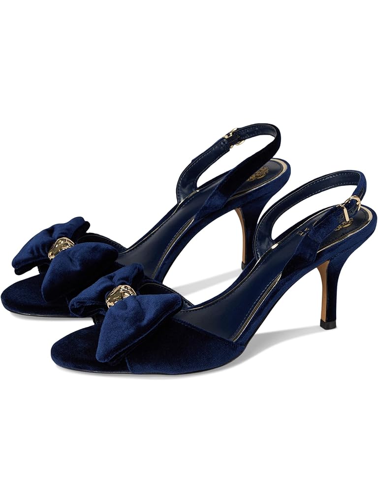 Navy Vince Camuto Paycen Bow Detail Slingback High Heel Sandal