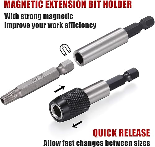 Miniatura 5 de Juego de brocas de acero S2 de 214 piezas, juego de brocas con puntas de seguridad