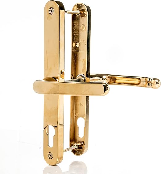 70mm PZ UPVC Door Handles Suits Cego Locks,Polished Brass,Lever/Lever