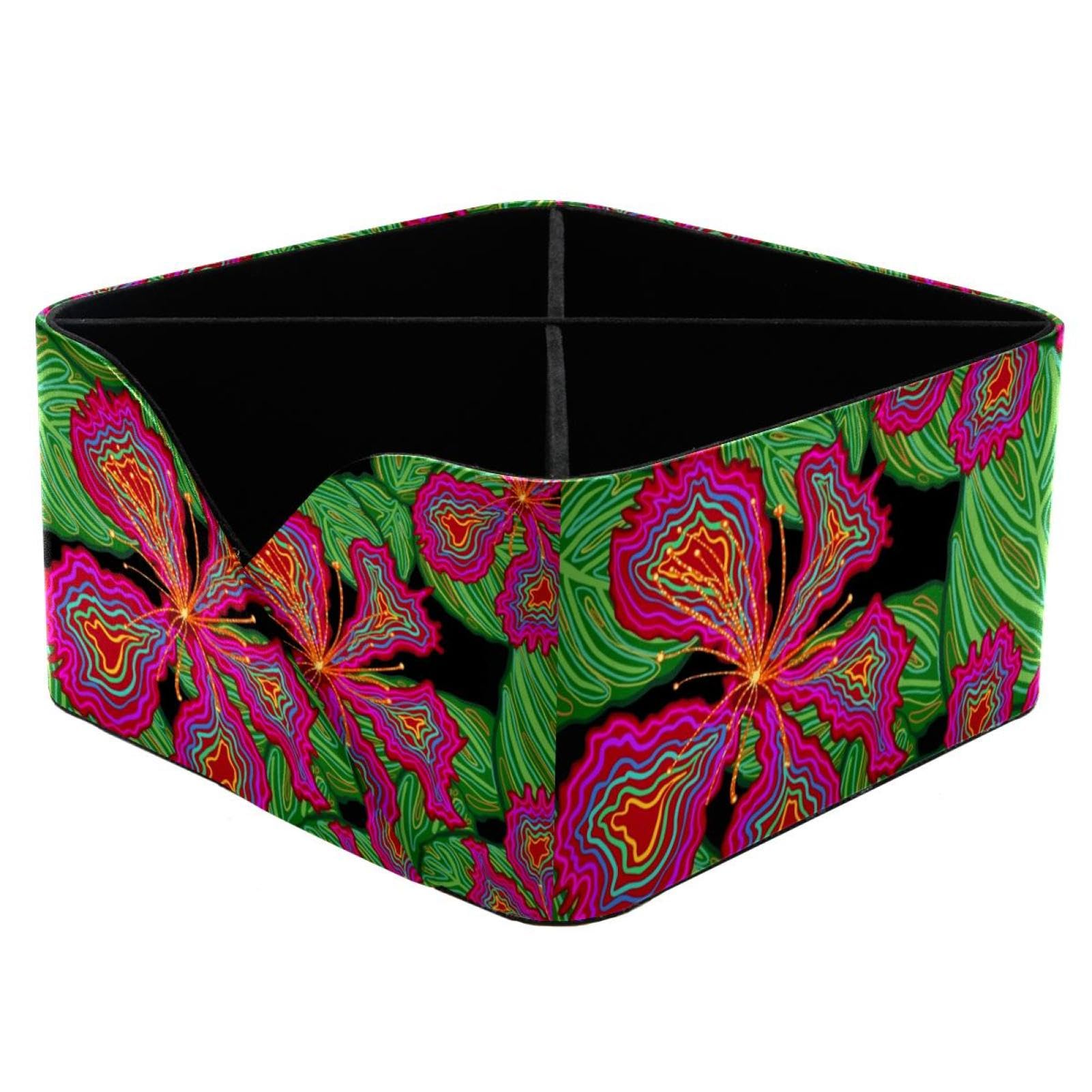 Porte-stylos rectangulaire floral, une boîte de rangement à offrir aux femmes