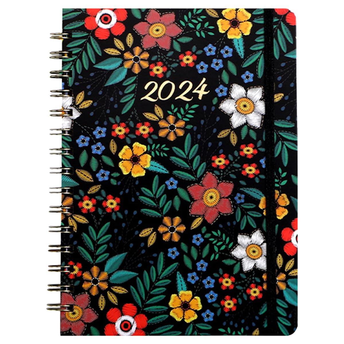 BSNRDX 2024 Diary Planner Weekly Monthly Organizer Planner Diary A5 2024 Page a Day Jan.2024-Dec. 2024 with Stickers to View Diary with Monthly Tab,Pen Holder