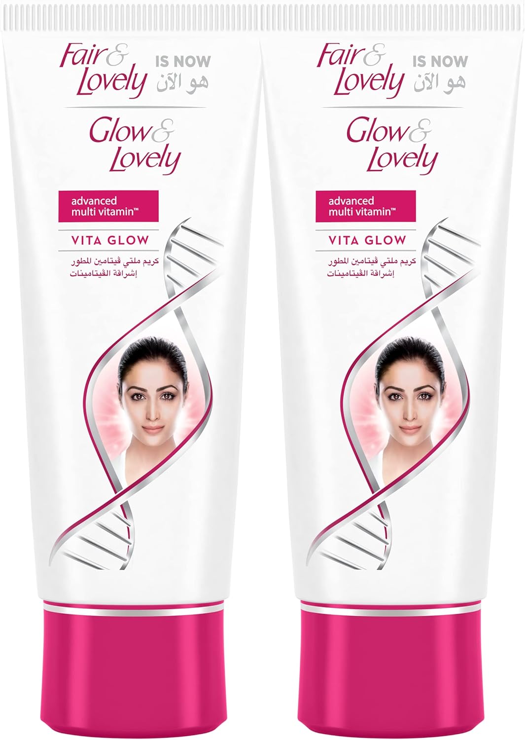 Glow & Lovely Formerly Fair & Lovely Face Cream with VitaGlow Advanced Multi Vitamin for glowing skin, 100g (Pack of 2)