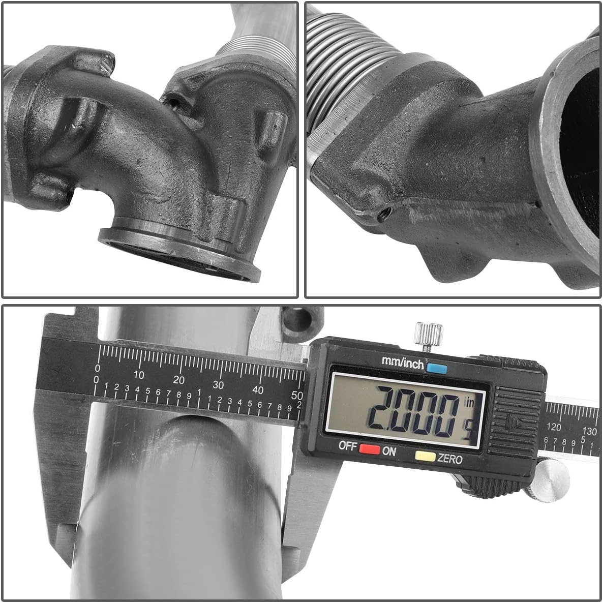 DNA Motoring YIW-001 Stainless Steel Turbocharger Exhaust Up-Pipe Y-Pipe Kit