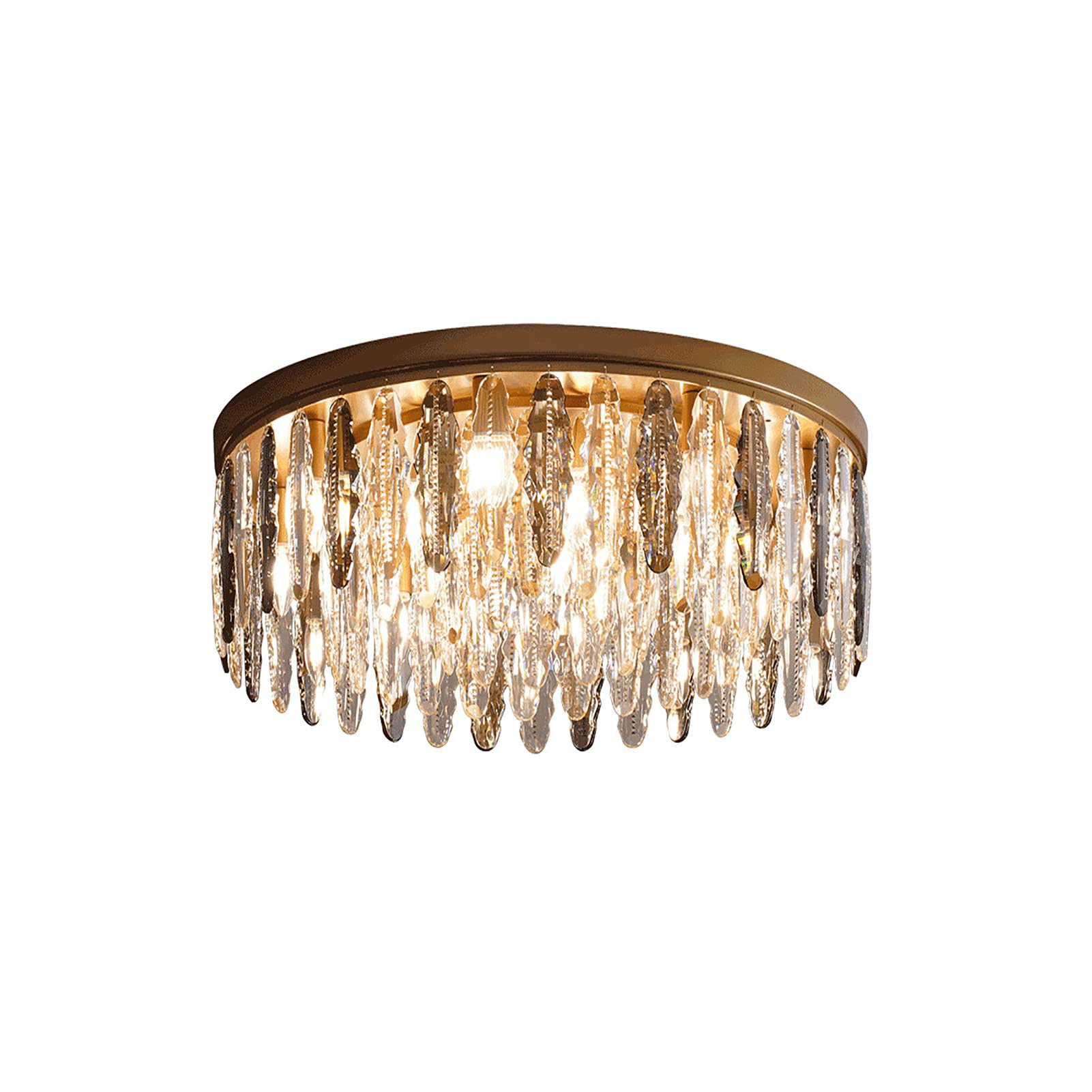Lustre en cristal transparent LED plafonnier chambre et salle de bain