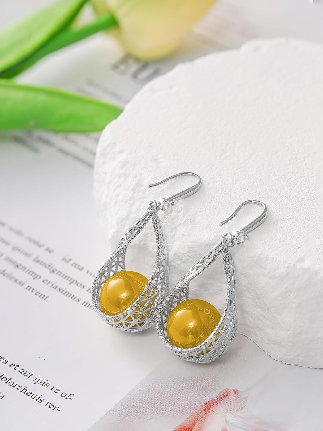 Big Pearl Necklace and Earring Sets for Women Glod Plated Jewelry Set