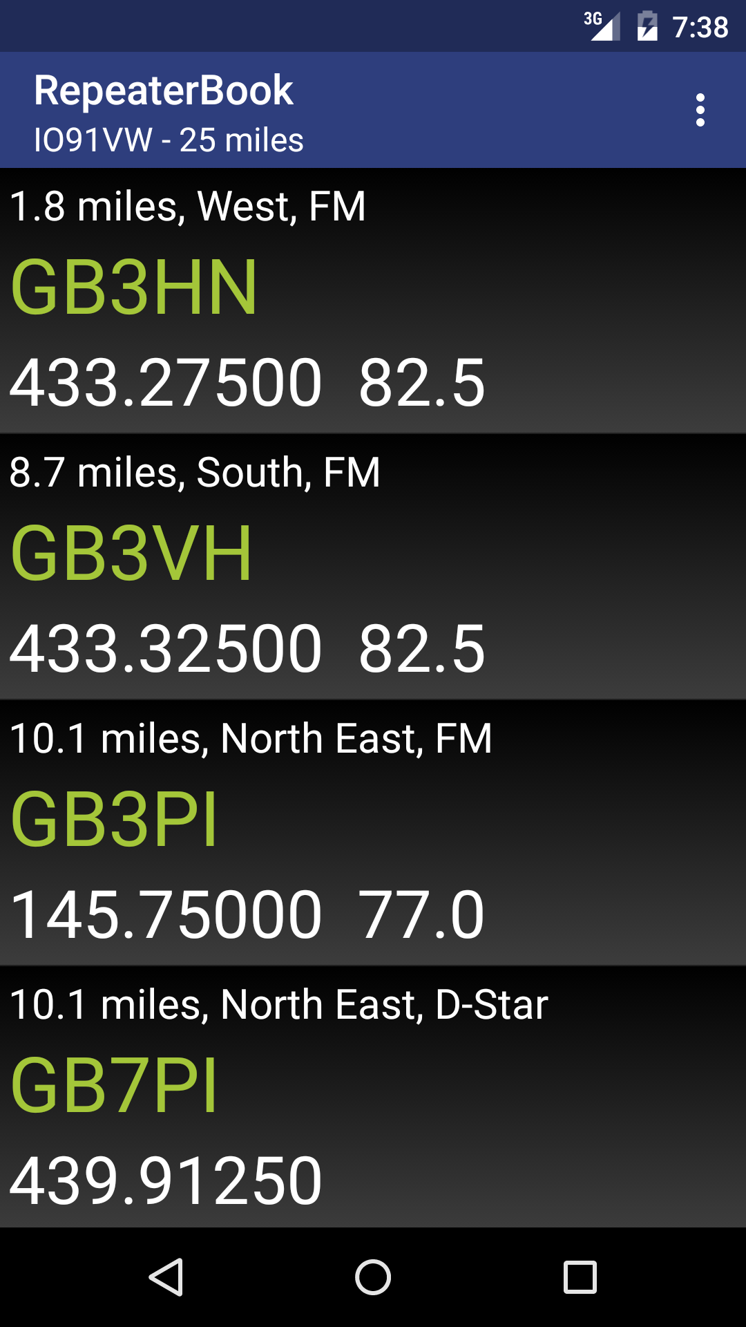 RepeaterBook Application sur Amazon Appstore