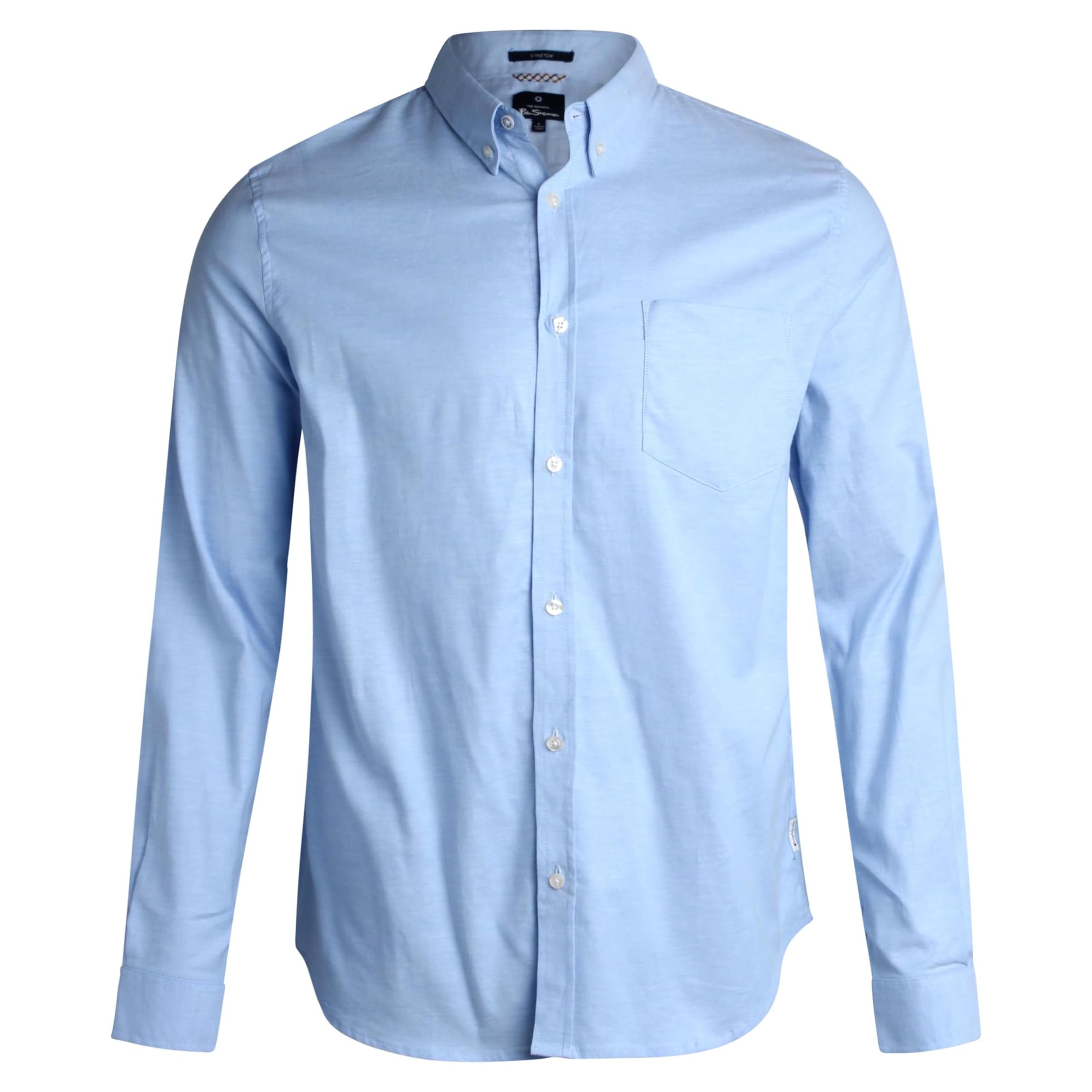 Ben Sherman Men's Button Down Shirt - Regular Fit Long Sleeve Button Down Shirt - Casual Dress Shirt for Men (S-XL), Sky, XL