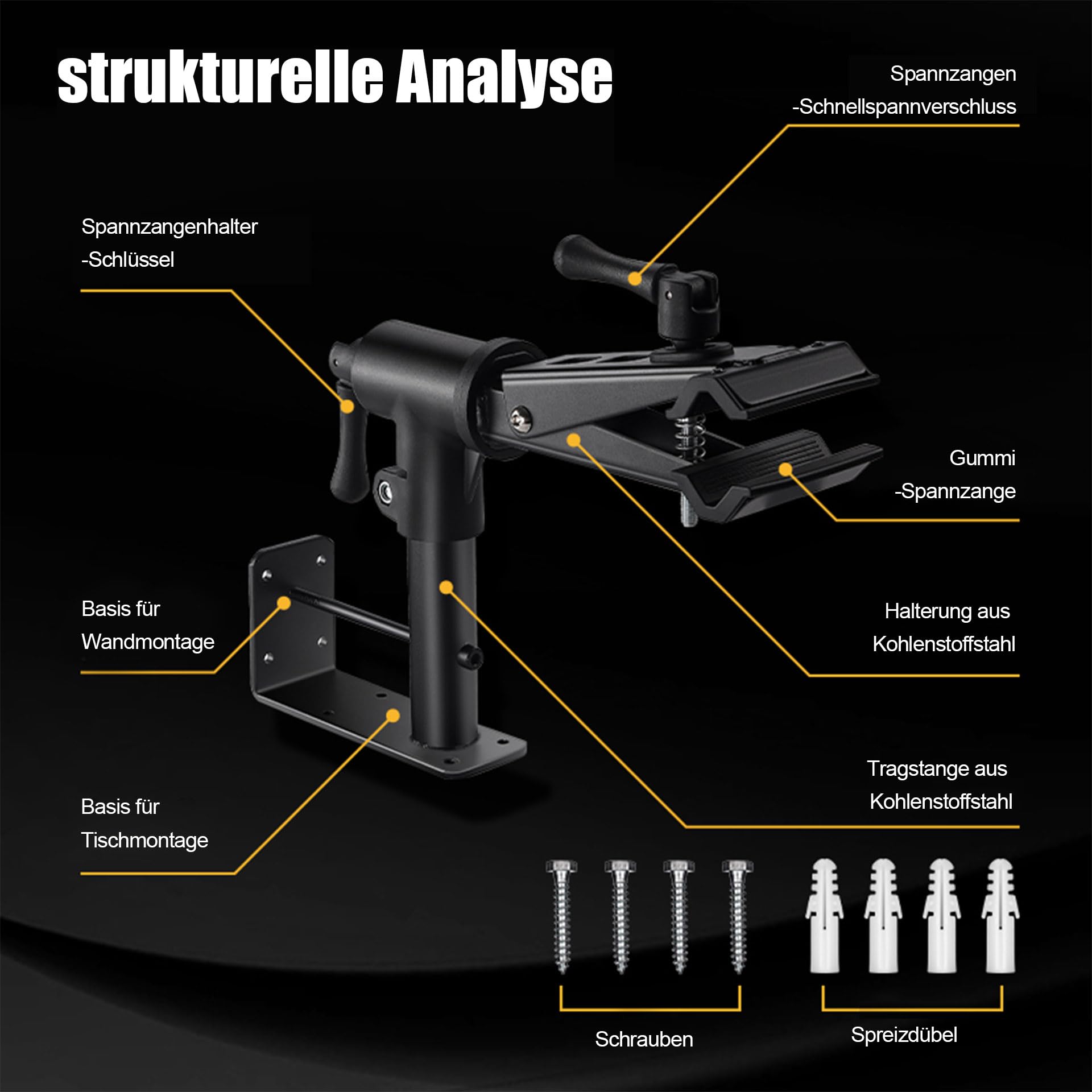 Mimoke 2 in 1 Fahrrad Reparaturständer Stabile Wand und Werkbank montage, Einstellbare karbonstahl konstruktion, Leichtbauweise, Tragfähigkeit bis zu 40KG für MTB & Straßenräder