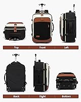 Amazon.com: LOVEVOOK Rolling Backpack for Women, 50L Travel