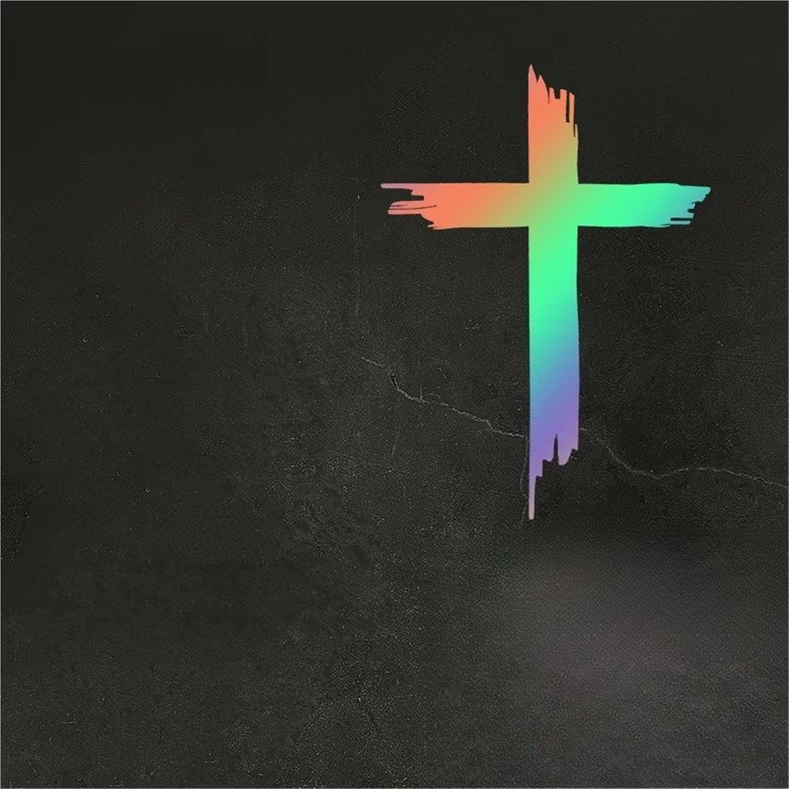 HAfgDJ 2Pcs/Set Classic Cross Motorcycle Sticker Waterproof Decal for Helmet Fuel Tank Fairing Decor