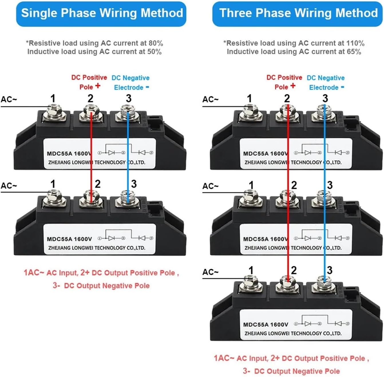 25A 70A 130A 200A RectifierAnti-backflow Mutual Charging M-D M-D-K M-D-C M-D-A Freewheeling Anti-Reverse Diode(55A)