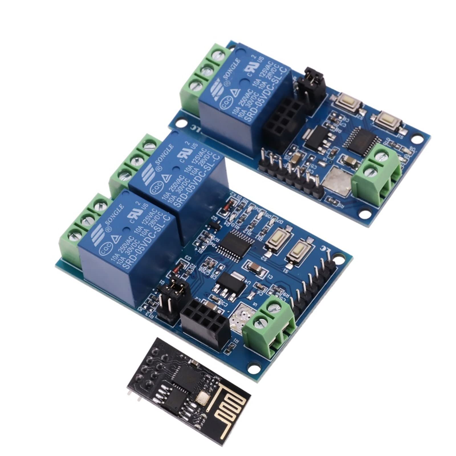 5V ESP8266 ESP-01 Modulo relè WiFi a 1 Canale ESP-01S Modulo relè a 2 Vie for IOT Smart Home, Casa Intelligente Interruttore di Controllo Remoto App del Telefono(1 Way)