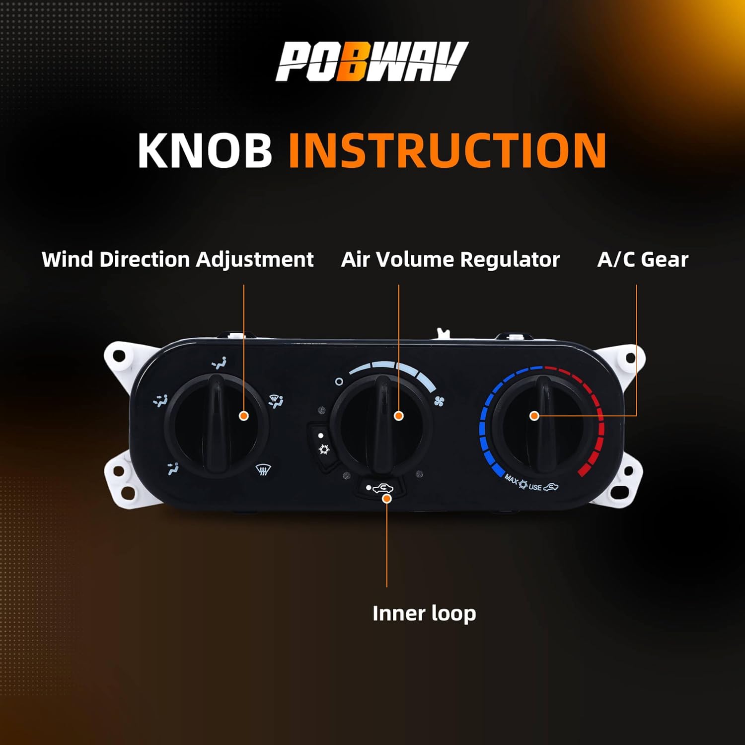 55111841AE AC Heater Climate Control Panel Compatible with 2007 2008 2009 2010 Jeep Wrangler JK, A/C Control Module, No Rear Defrost