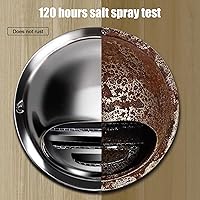 Vista 6 de Cubierta de chimenea de acero inoxidable, cubierta de ventilación redonda con orificio de ventilación, rejilla de ventilación con lumbreras, tapa