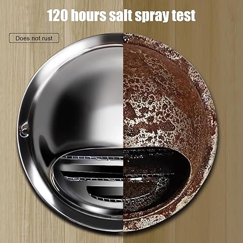 Miniatura 6 de Cubierta de chimenea de acero inoxidable, cubierta de ventilación redonda con orificio de ventilación, rejilla de ventilación con lumbreras, tapa de