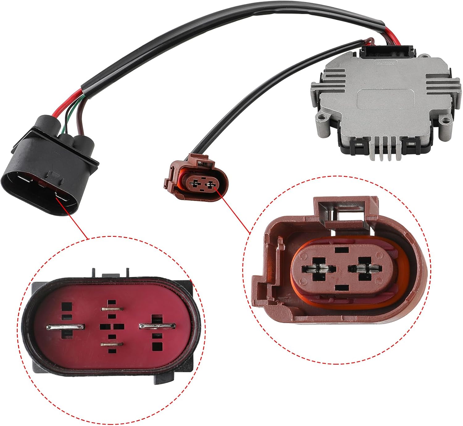 AUTOKAY 3C0959455F Engine Radiator Cooling Fan Relay External Control Modul Fits for Audi A3, A3 Quattro 2004-2013, for Volkswagen Passat 2006-2010 2012, for VW Jetta 2005-2012, for Tiguan 2009-2016