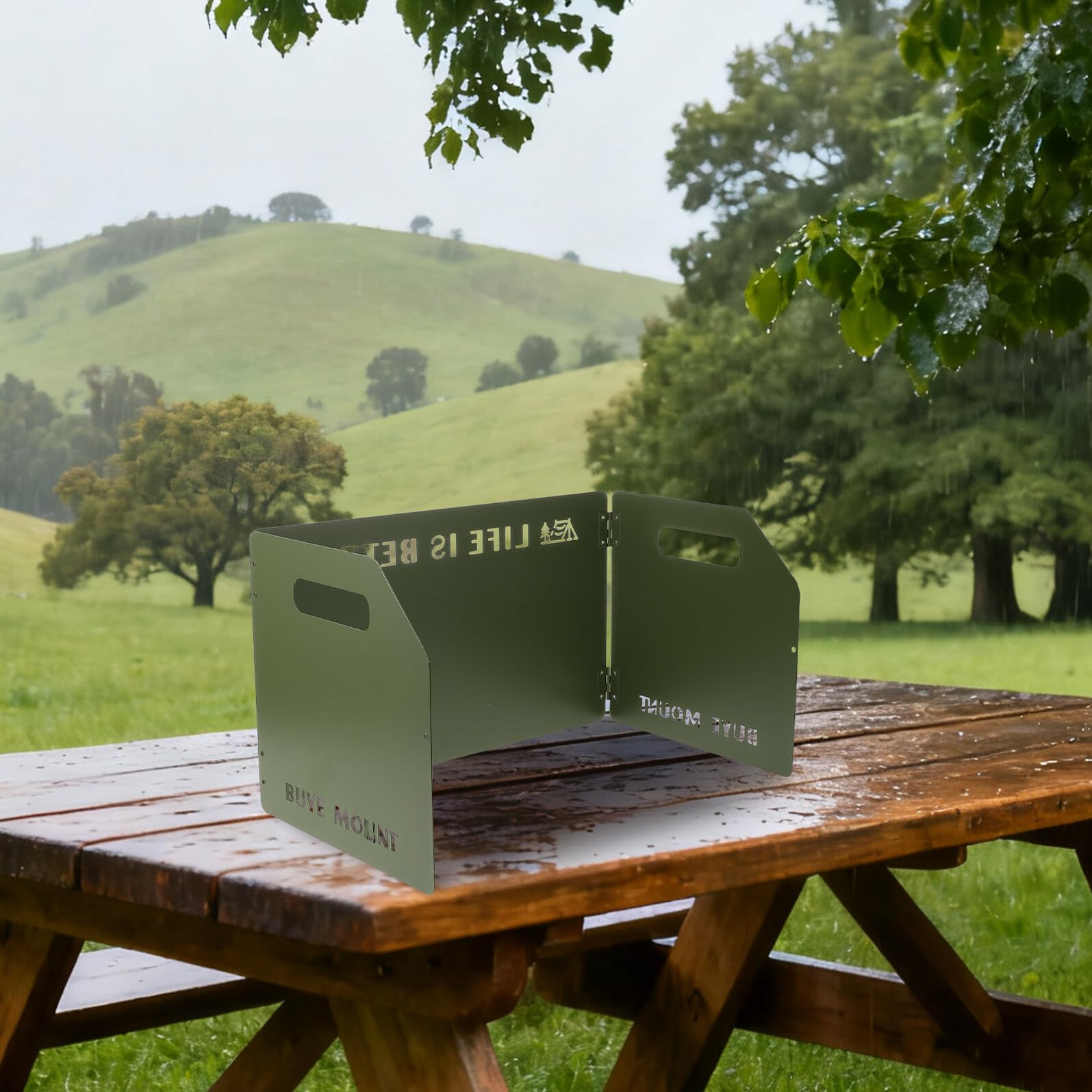 GANAZONO Paravento Antivento Pieghevole a 3 Pannelli per Fornello da Campeggio Resistente e Compatto con Borsa per Trasporto per Picnic Escursioni e Barbecue All’Aperto