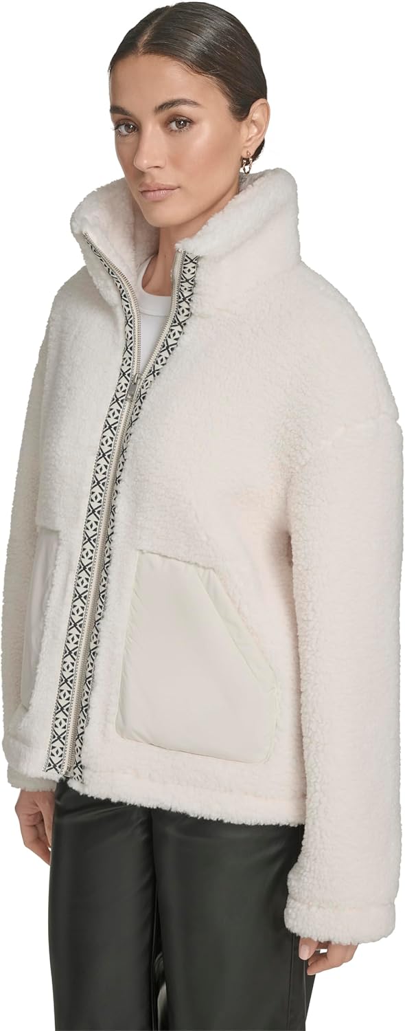 Levi's womens Sherpa Teddy Jacket (Standard & Plus Sizes) - Image 3