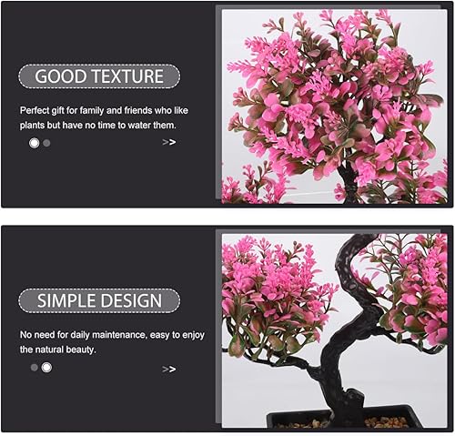 Vista 36 de Cabilock Árbol bonsái artificial, decoración de plantas de bonsái falsas en maceta, decoración de plantas de imitación de simulación, adorno de pino