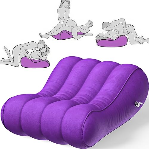 Sex Pillow Couples Sex Toys, BDSM Toys Sex Furniture for Bedroom Inflatable Lounge Sex Chair Sex Sofa, Anti-Leak Valve Sex Bed Things Cushion for Couples Kinky, Female Adult Sex Toy