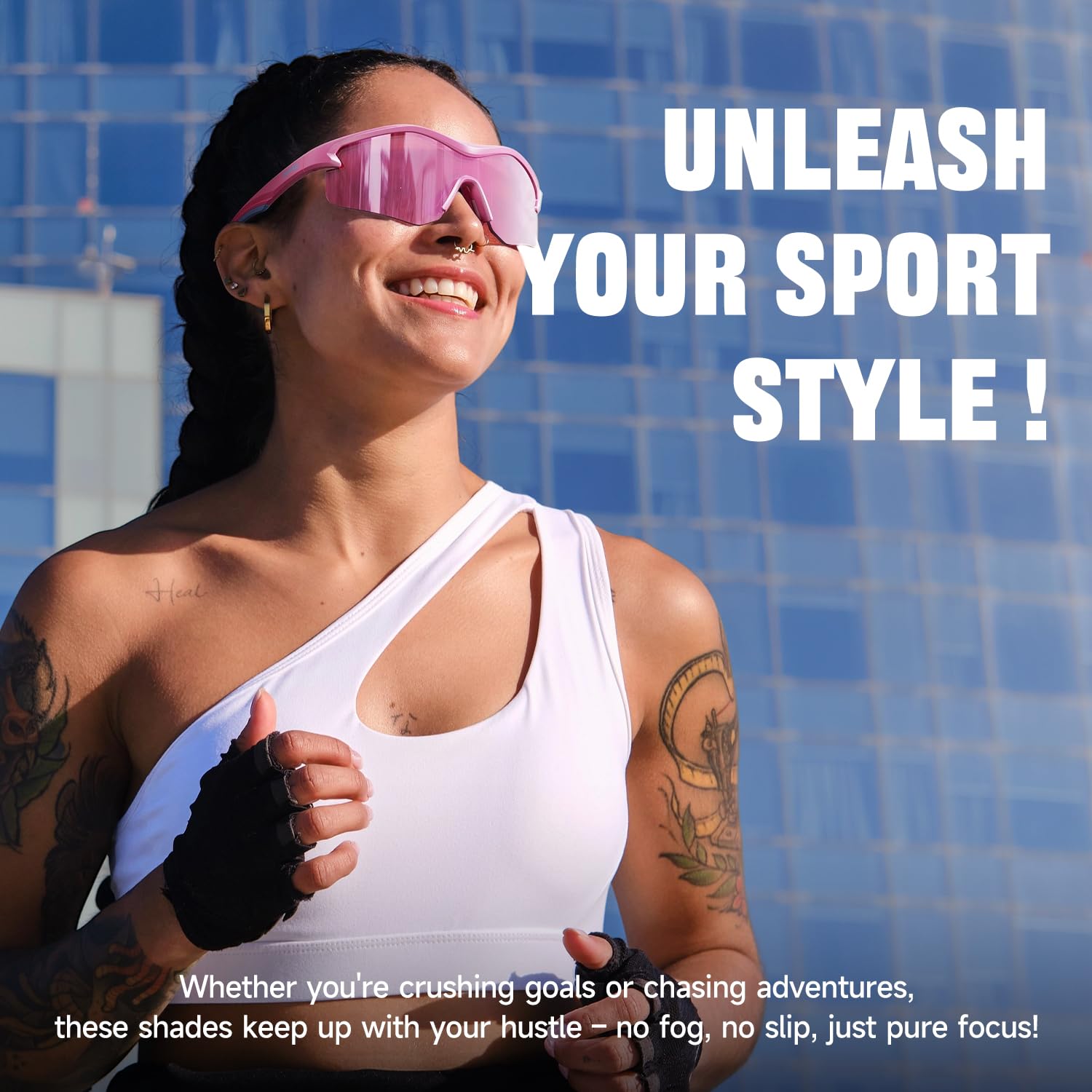 DEAFRAIN Sportowe okulary przeciwsłoneczne dla mężczyzn kobiet ochrona przed promieniowaniem UV okulary do biegania do baseballu kolarstwa wędkarskiego TR90 nietłukąca się oprawka
