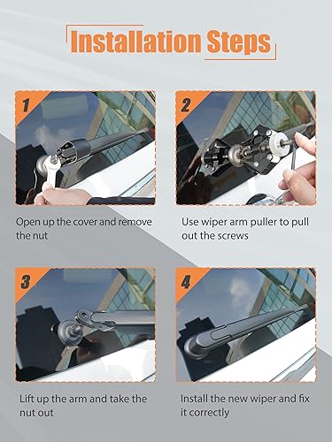 Miniatura 4 de Escobilla de limpiaparabrisas trasero, repuesto 2012-2016 para Honda CRV  Kit de limpiaparabrisas trasero MIKKUPPA  Ventana de limpieza de goma