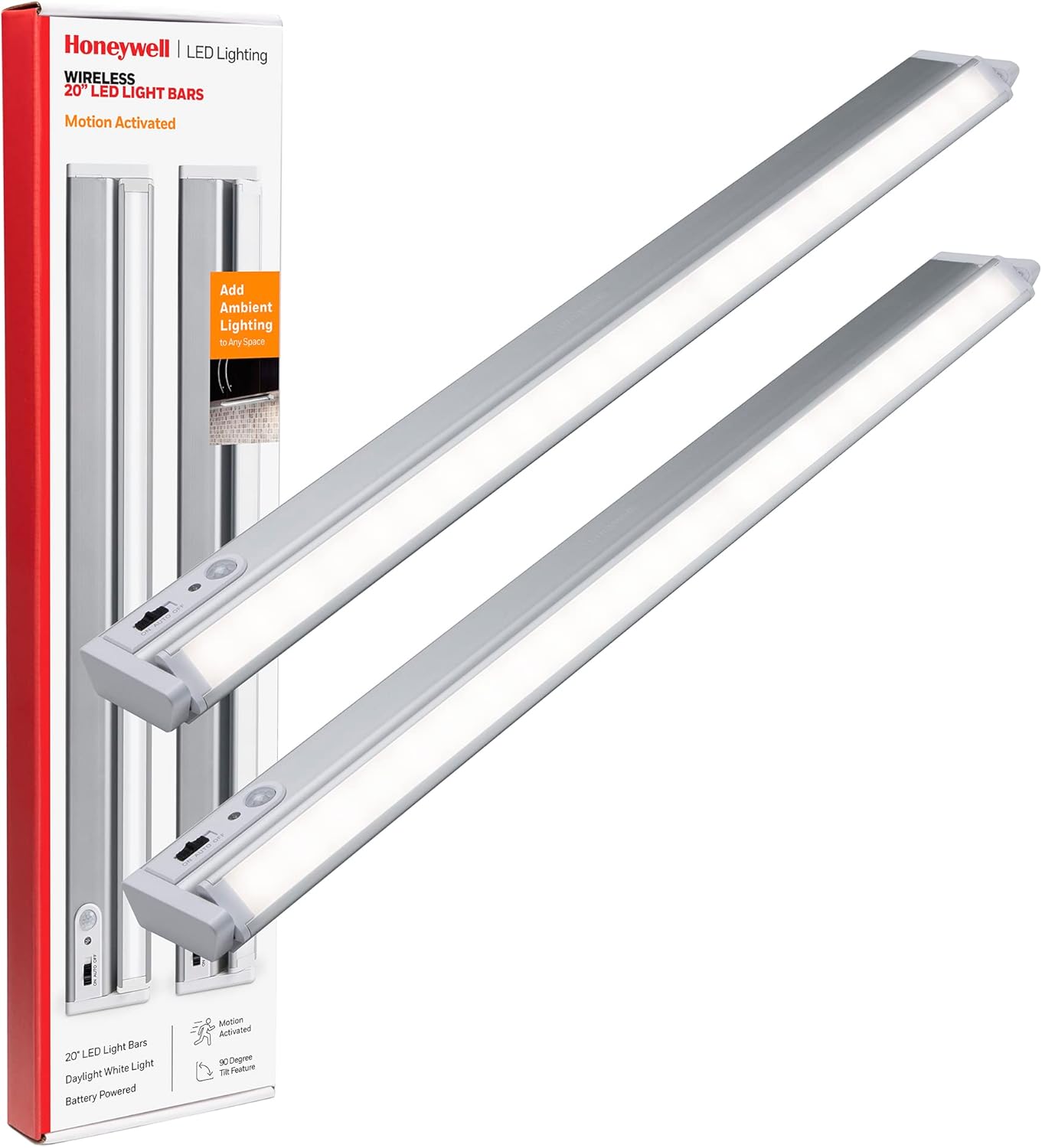 Honeywell Wireless Motion Sensor Adhesive LED Lighting, 20" Light Bars