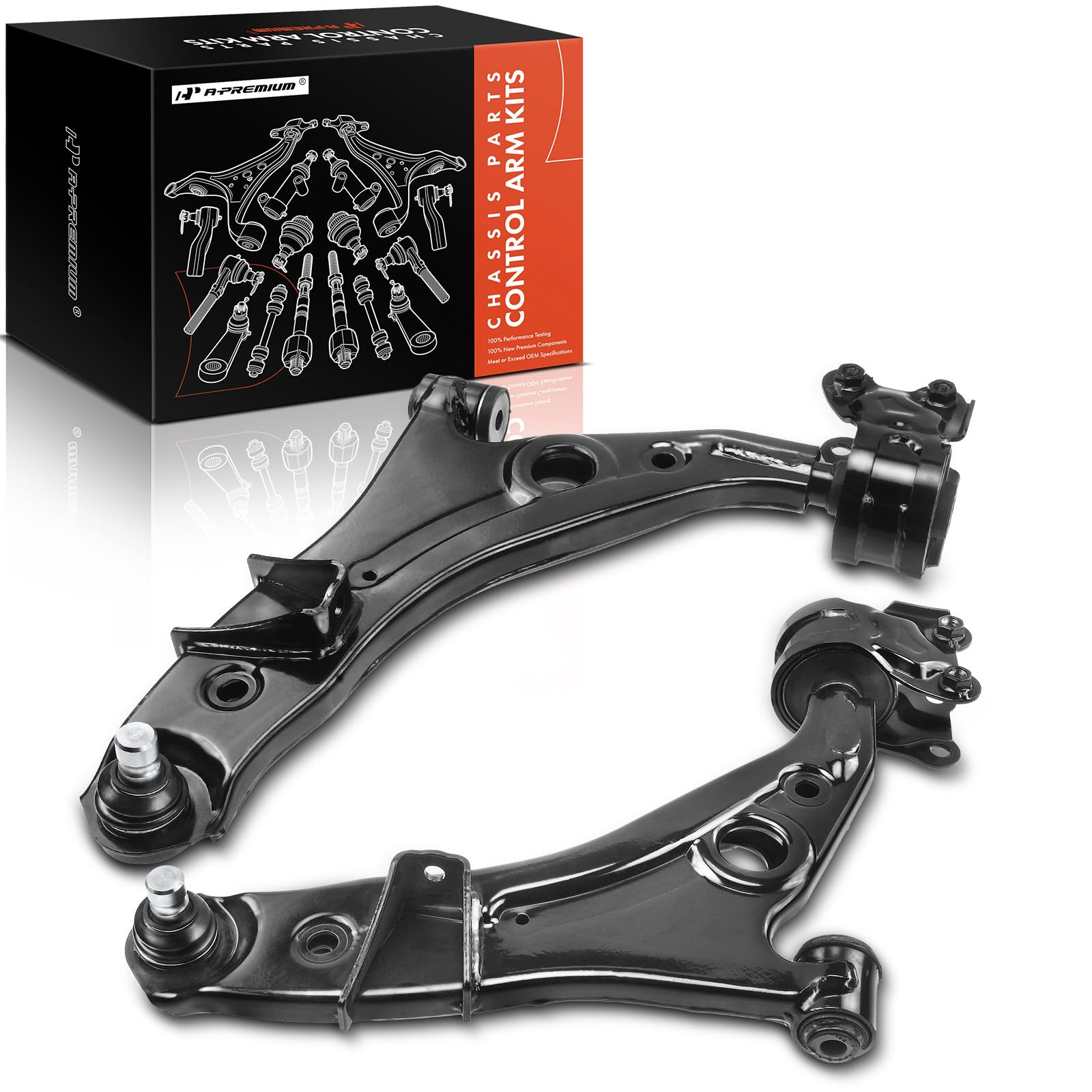 A-Premium 2 x Front Lower Control Arm, with Ball Joint & Bushing, Compatible with Ford Edge 2012-2014, Lincoln MKX 2007-2015